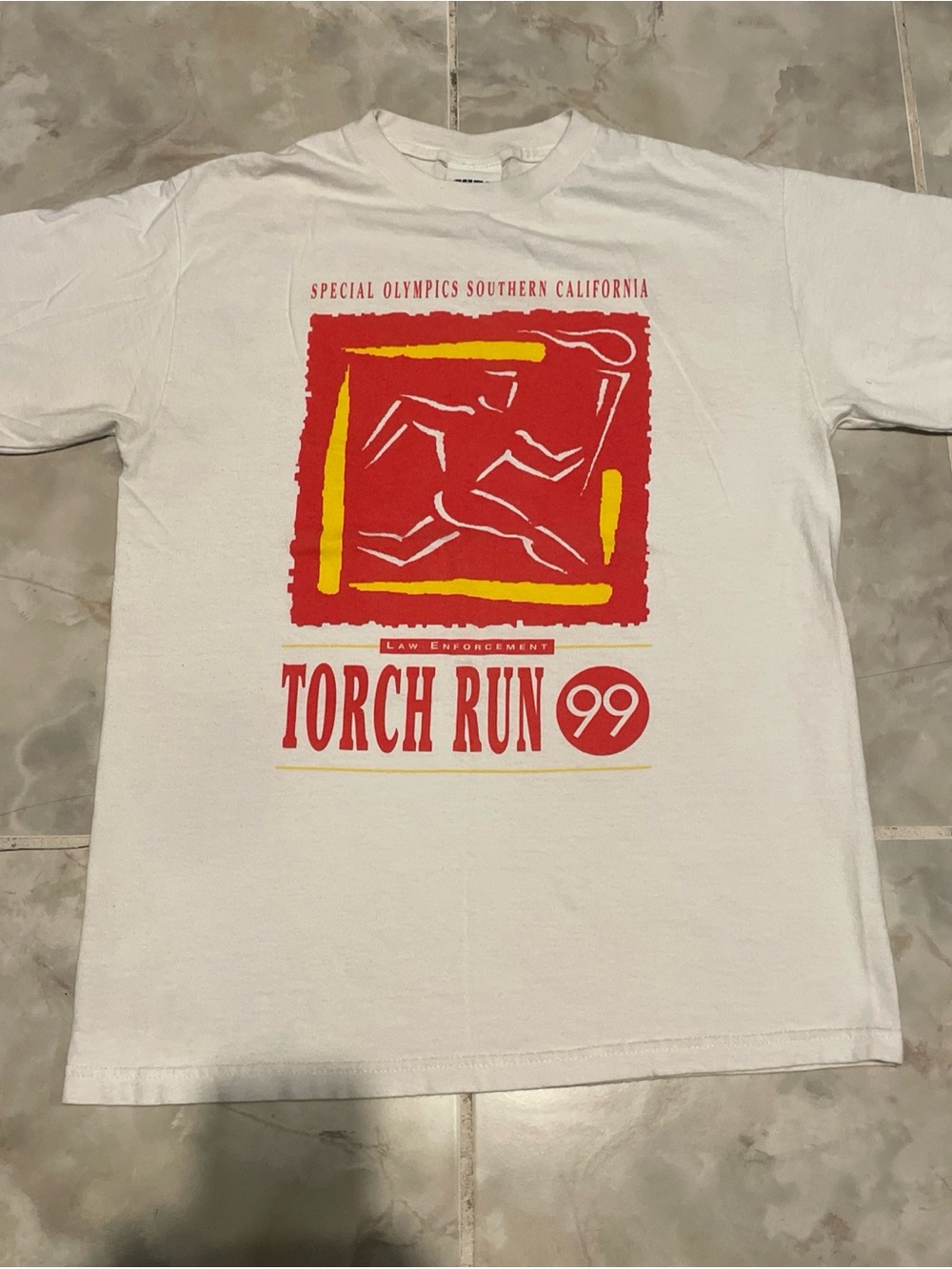 VTG 1999 Special Olympics SoCal Law Enforcement Torch Run T-Shirt SZ M